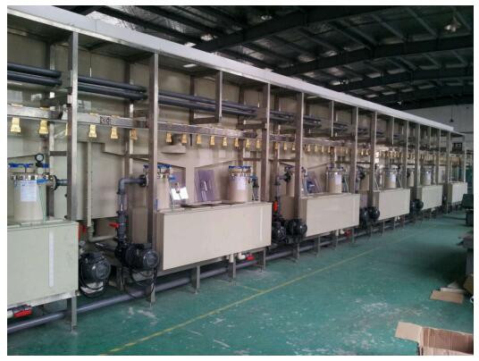 磁力泵,過濾機VPC電鍍線生產現場